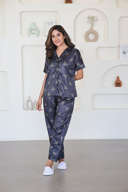 satin cloth night dress LuxeNights Multicolor Lace Patchwork Satin Pajama Set Women's Pyjamas PJs Sleepwear Floral Print Camisole Sleep Dress Belted Robe Elegant Sl,S