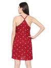 Smarty pants women's red color aztec print camisole night dress. 