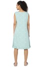 Smarty Pants women's cotton olive color heart print sleeveless night dress. (SMND-808C)