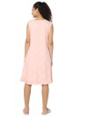 Smarty Pants women's cotton peach color heart print sleeveless night dress. (SMND-808F)