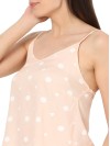 Smarty Pants women's cotton pastel peach color heart & polka dot print night suit (SMNSP-447)