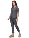 Smarty Pants women's grey color cotton night suit. 