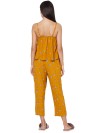 Smarty Pants women's cotton mustard color floral print night suit (SMNSP-465A)