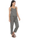 Smarty Pants women's cotton grey color floral print night suit .(SMNSP-465D)