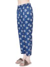 Smarty Pants women's silk satin navy blue rainbow print night suit. (SMNSP-469)