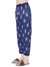 Smarty Pants women's silk satin blue color unicorn print night suit. 