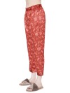 Smarty Pants women's silk satin pastel brown color floral print night suit. (SMNSP-495)