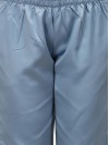 Smarty Pants women's silk satin slate blue color night suit pair. 
