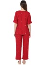 Smarty Pants women's cotton maroon floral print night suit.(SMNSP-590C)