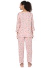 Smarty Pants women's cotton pastel pink floral print night suit. (SMNSP-814C)