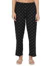 Smarty Pants women's cotton black color polka dot print night suit. (SMNSP-818A)
