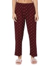 Smarty Pants women's cotton maroon color polka dot print night suit. (SMNSP-818E)