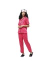 Smarty Pants women's silk satin pastel pink color floral printed night suit. (SMNSP-881)