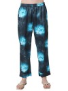 Smarty Pants women's silk satin blue color dolphin print night suit. (SMNSP-934)