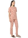 Smarty Pants women's cotton lycra rose pink color dog print night suit. (SMNSP-948)