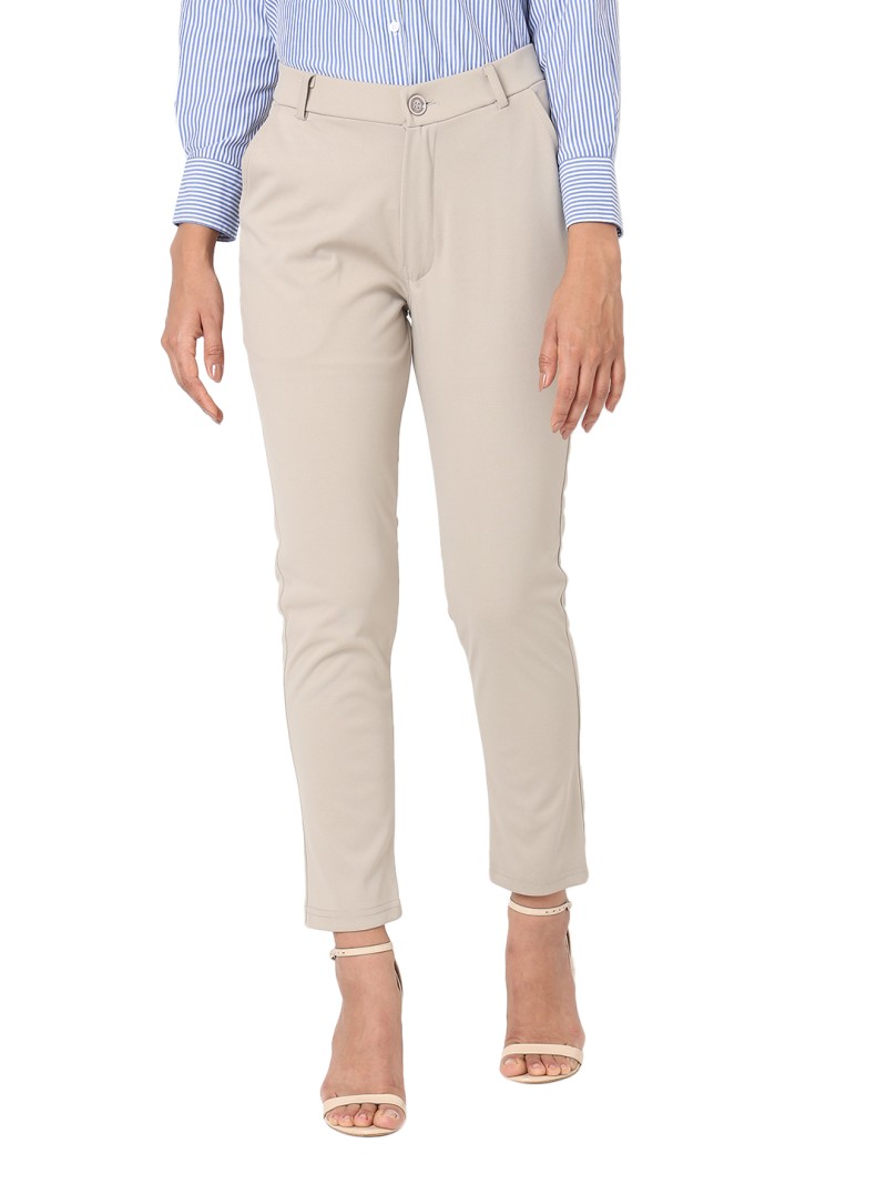 Tom Tailor Jersey Loose Fit Pants Ankle - Straight leg trousers - Boozt.com