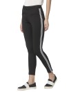 Smarty Pants Women's Black Color with Black & White Side Stripe Jeggings