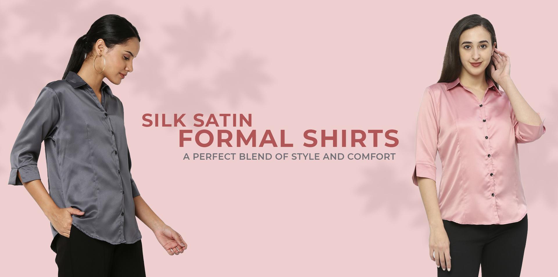 5 Timeless Silk Satin Formal Shirts Designs for Stylish Women by Smarty Pants